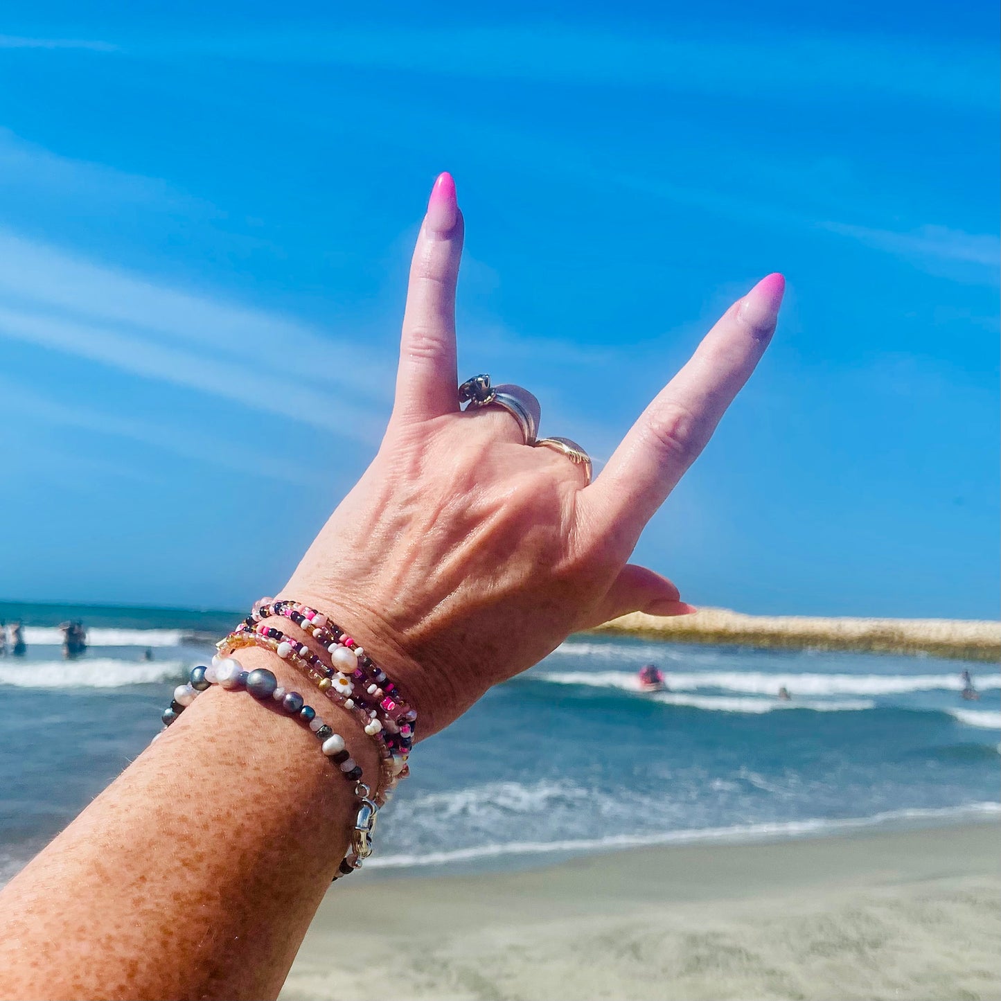 All Sorts Beaded Pearl Bracelet