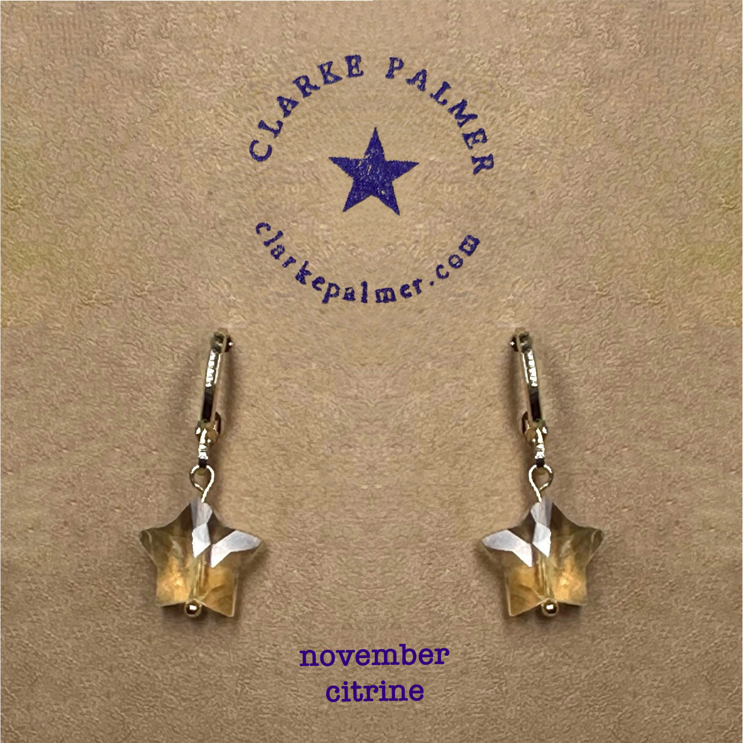 Star Gemstone drop earrings