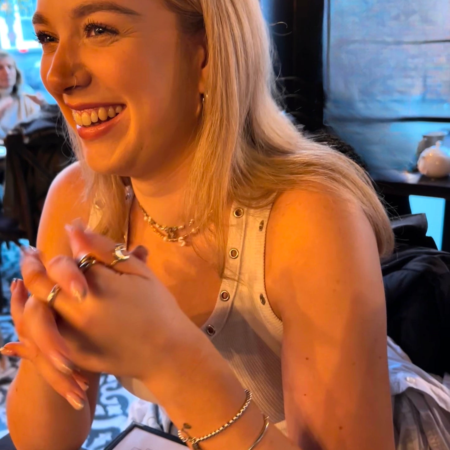 Rosy Glow Pearl Letter Necklace