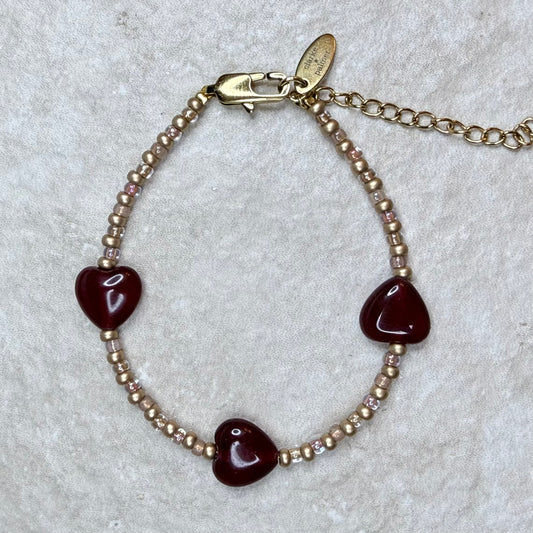 Chain of Hope ‘Wear Your Heart’ Heart Glow Bracelet | Chalcedony Heart Bracelet | Handmade Gemstone Jewellery | CLARKE PALMER