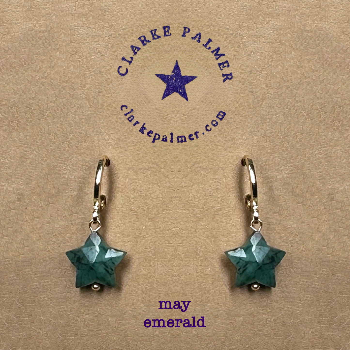 Star Gemstone drop earrings