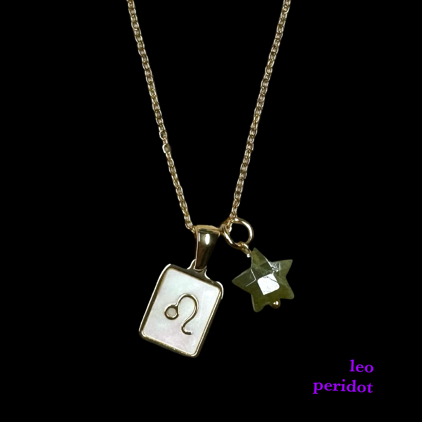 Zodiac Pendant Birthstone Necklace