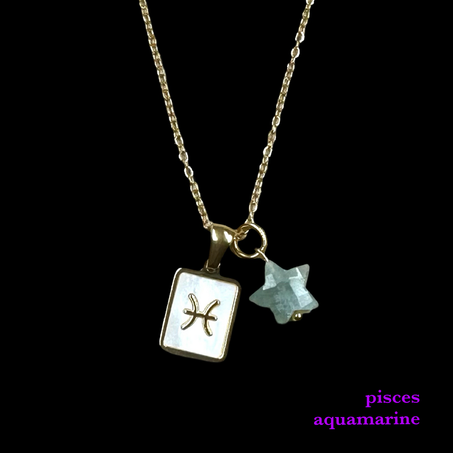Star Sign & Birthstone Necklace - Gold Vermeil Gemstone - CLARKE PALMER