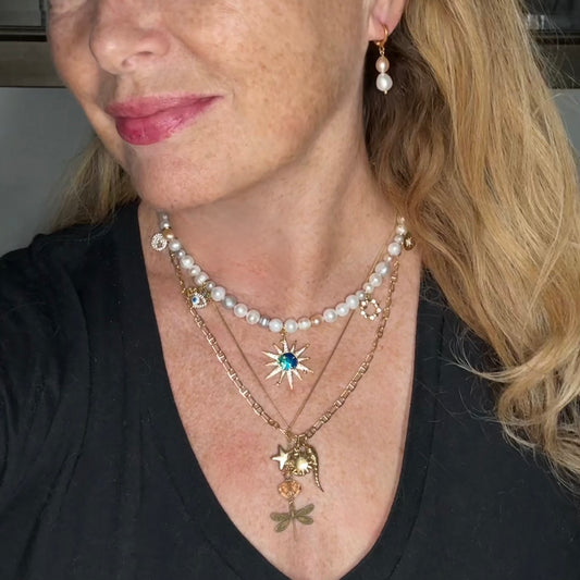Celestial Charm Pearl Necklace