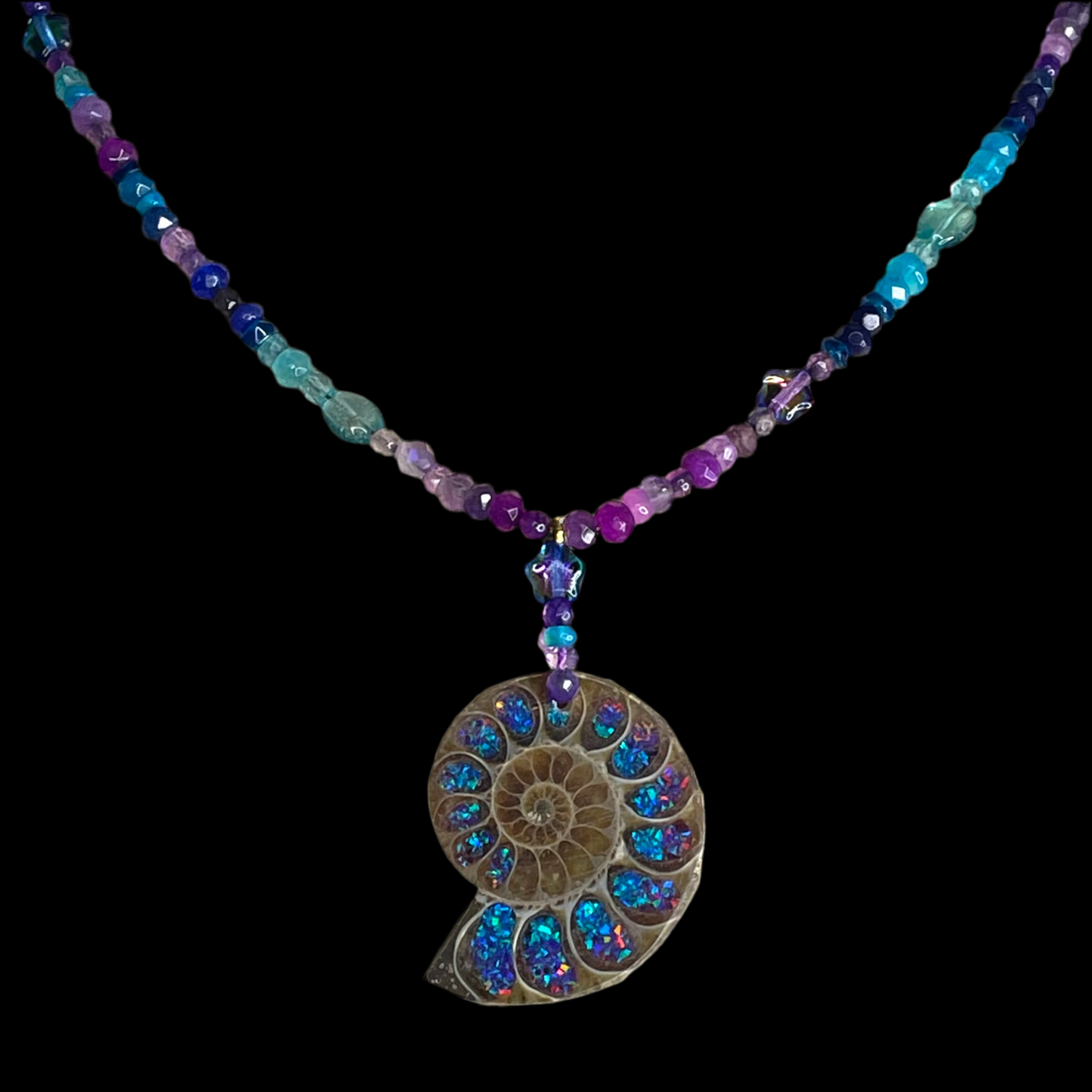 Ammonite Gemstone Beaded Necklace