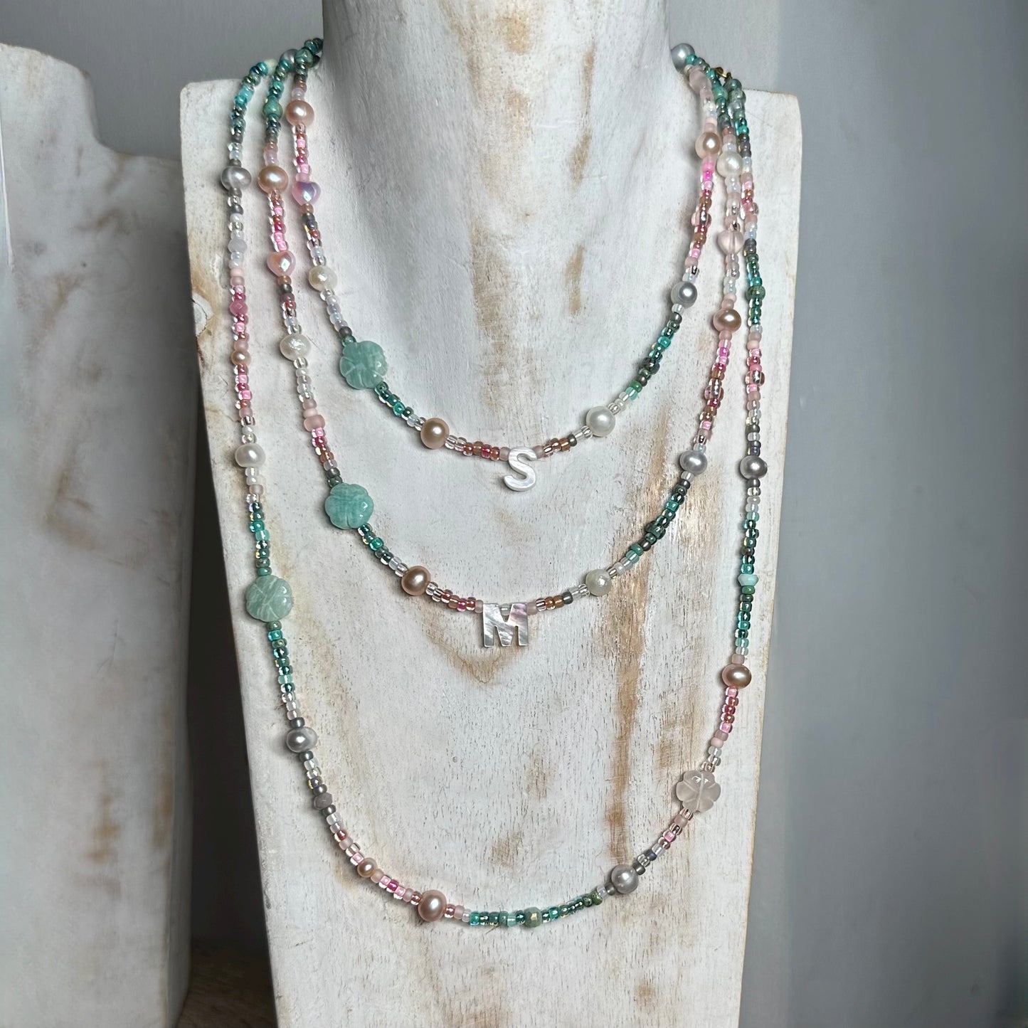 Heavenly Love Pearl Letter Necklace
