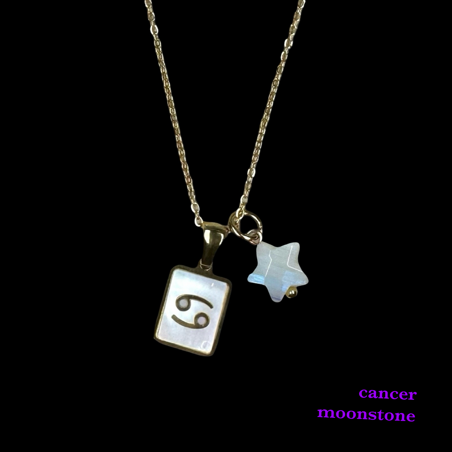 Zodiac Pendant Birthstone Necklace
