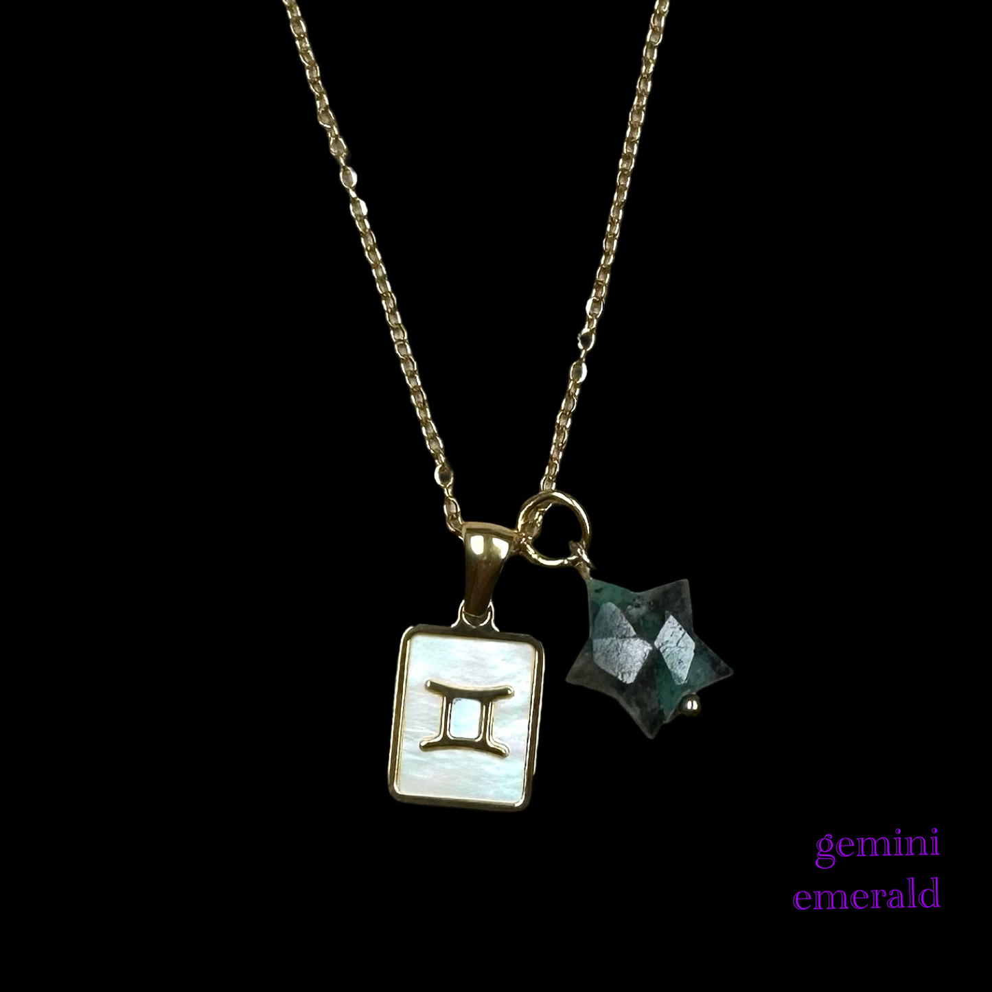 Zodiac Pendant Birthstone Necklace