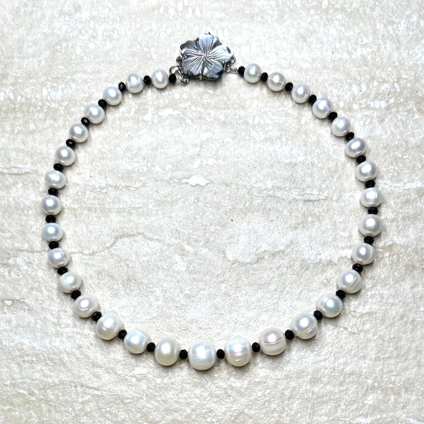 Large Pearl & Spinel Necklace