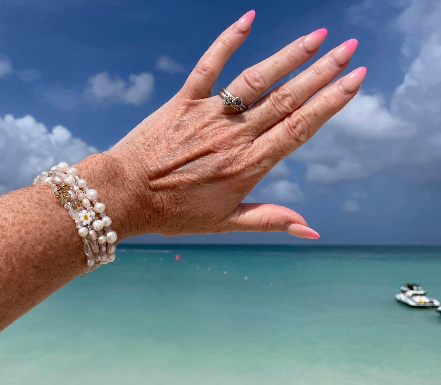 Pearl & Moonstone Charm Bracelet