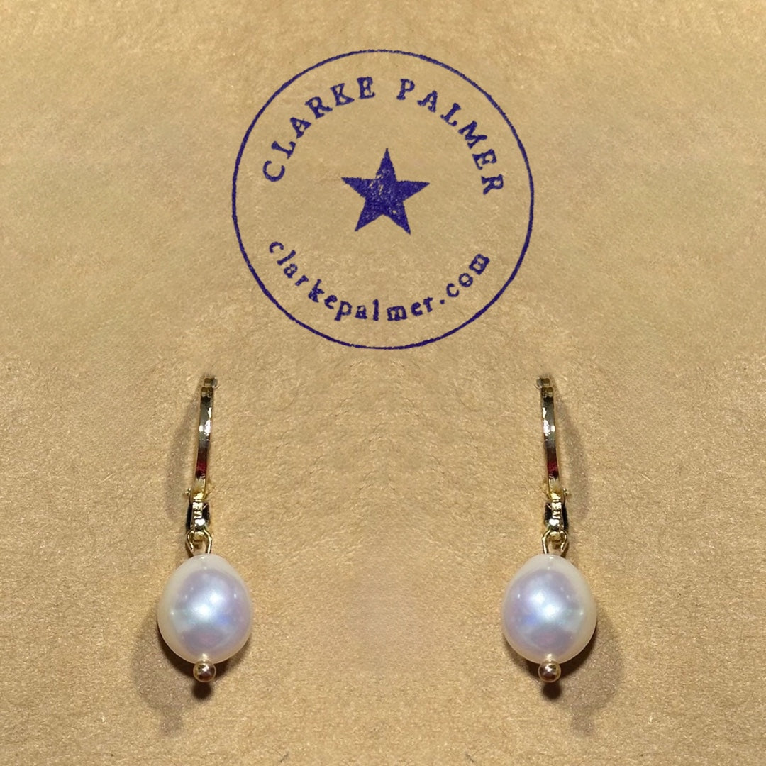 Pearl teardrop earrings