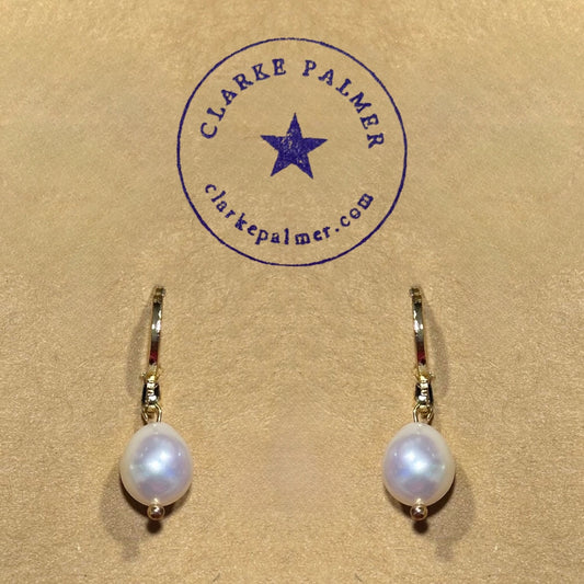 Pearl teardrop earrings