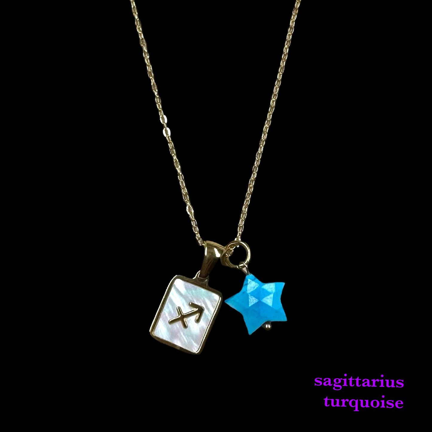 Zodiac Pendant Birthstone Necklace