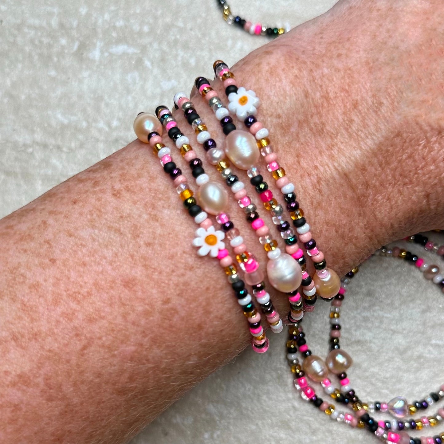 All Sorts Beaded Pearl Bracelet