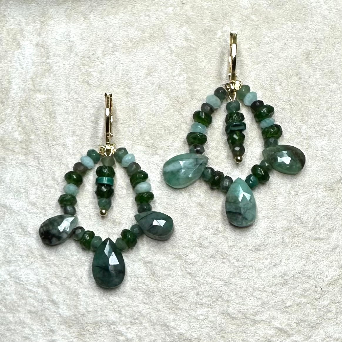 Emerald Chandelier Earrings
