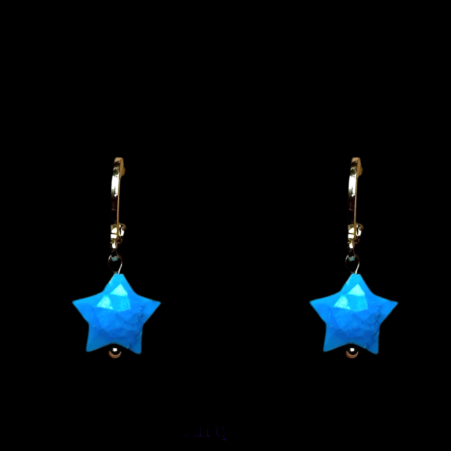 Star Gemstone drop earrings