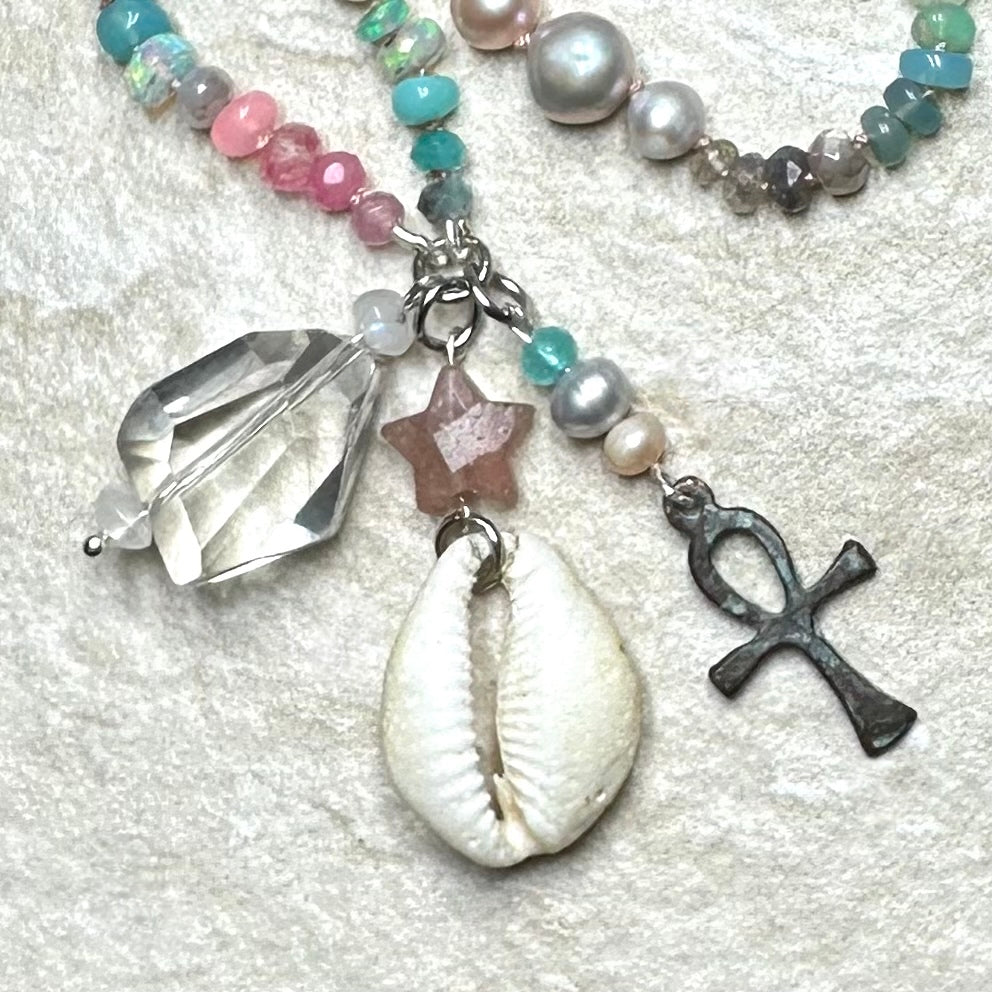 Heavenly Love Gemstone Mala Necklace