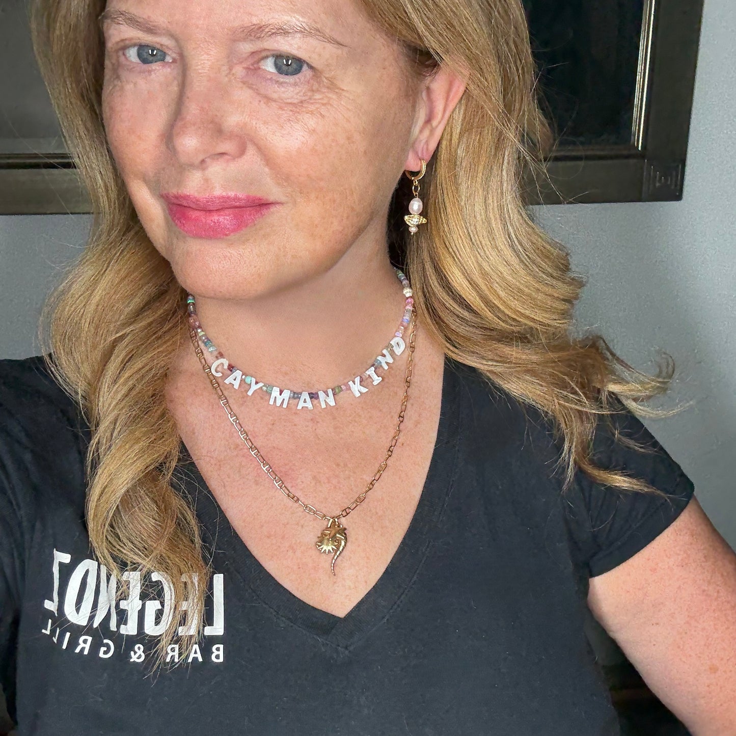 Naked Beach CZ Shell and Pearl Earrings