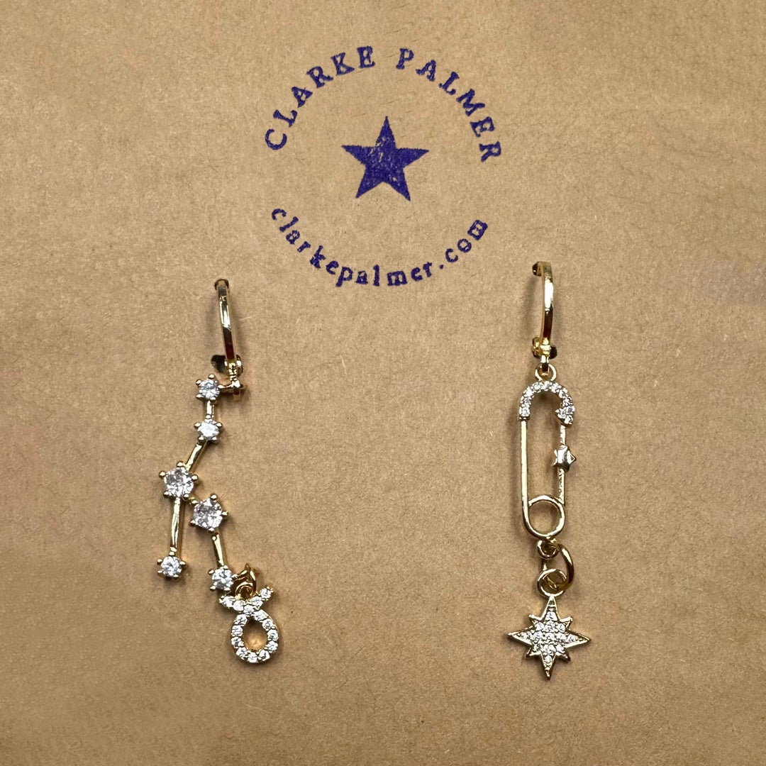 Constellation Horoscope Charm Earrings