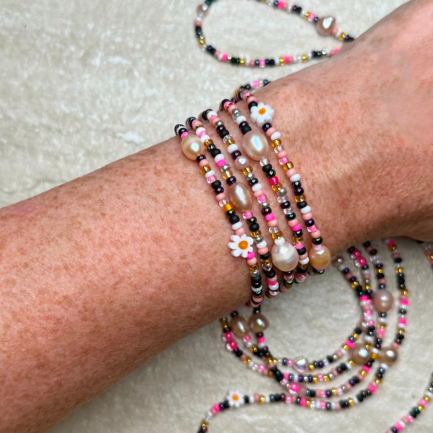 All Sorts Beaded Pearl Bracelet