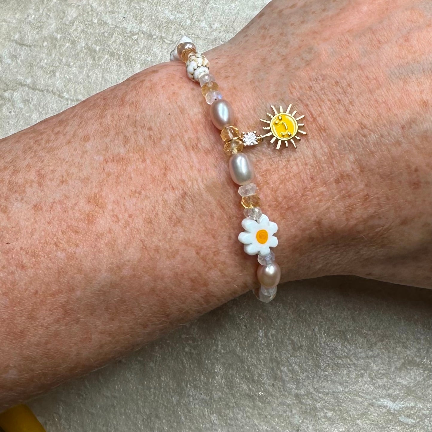 Sun and Moon Gemstone Bracelet