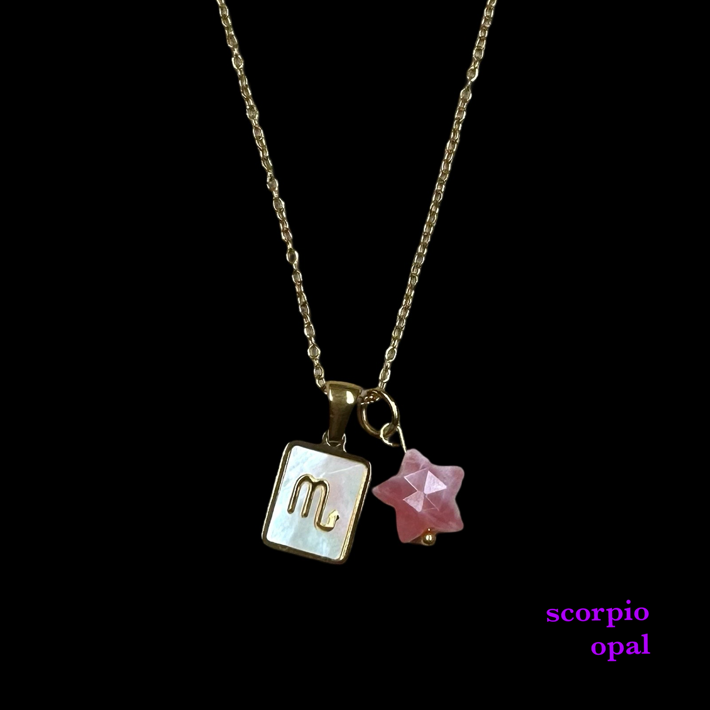 Zodiac Pendant Birthstone Necklace