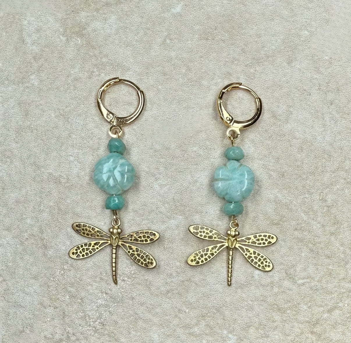 Dream Life Amazonite Dragonfly Earrings
