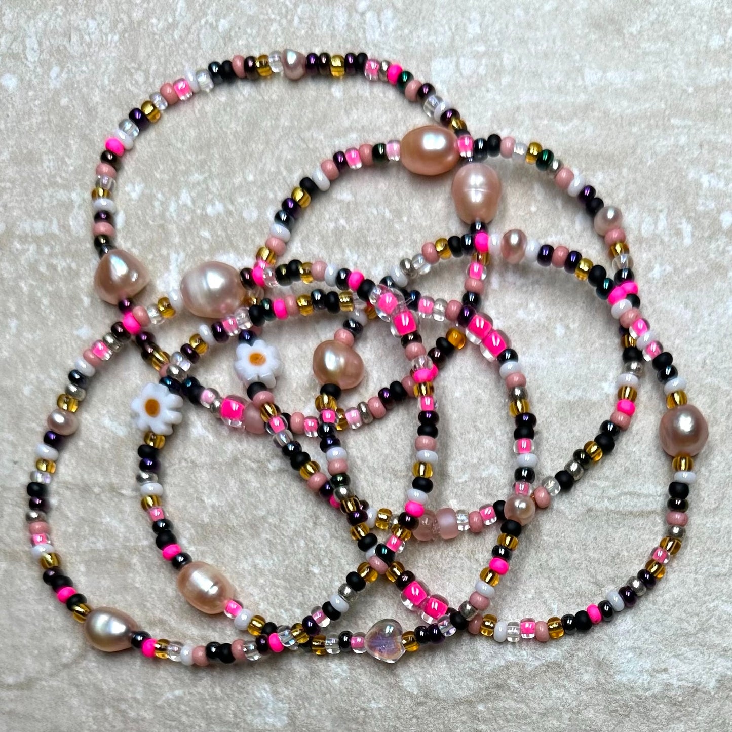 All Sorts Beaded Pearl Bracelet