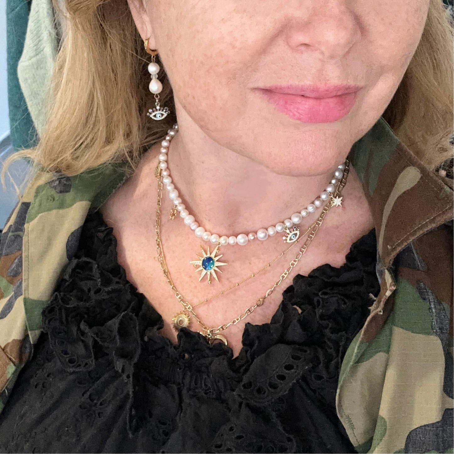 Celestial Charm Pearl Necklace