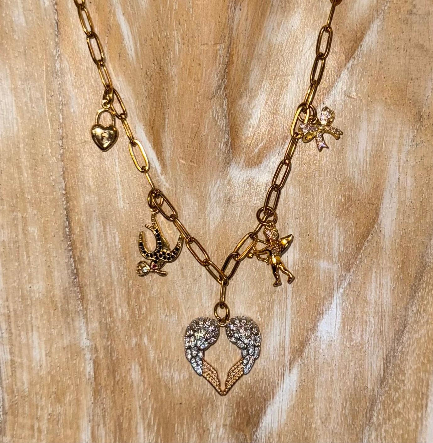 Gold Vermeil Charm Necklace