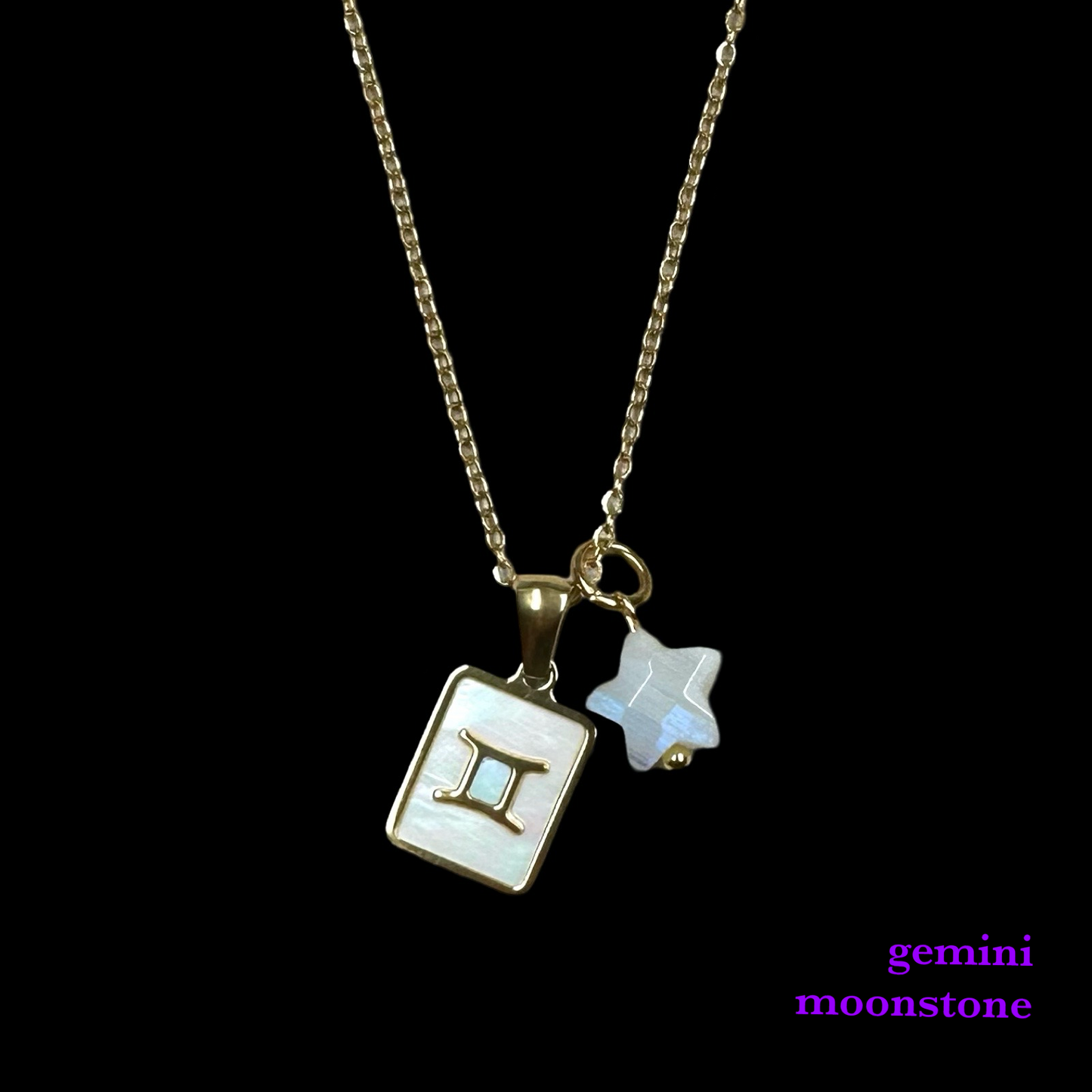 Zodiac Pendant Birthstone Necklace