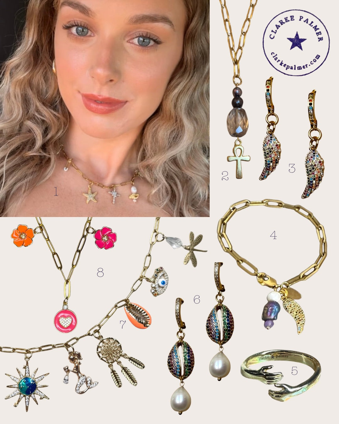 Gold Vermeil Charm Necklace