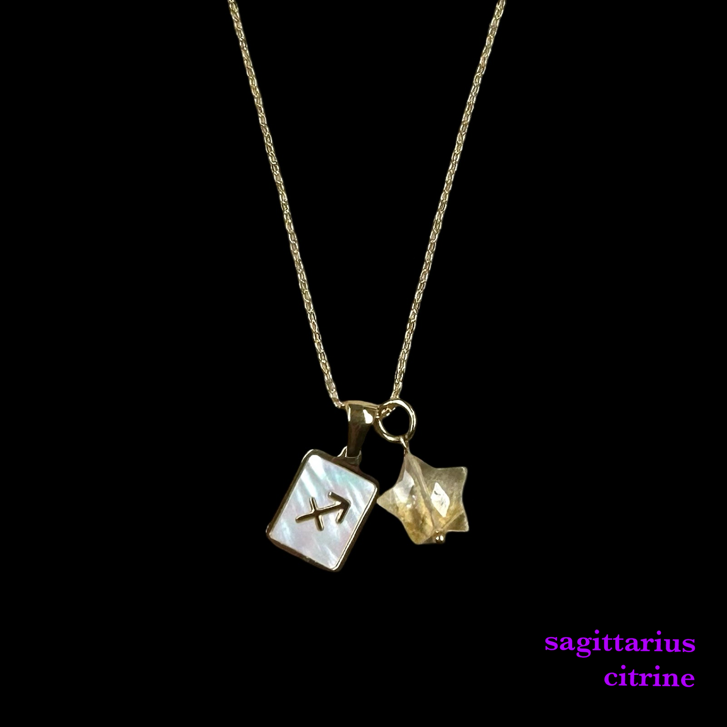 Zodiac Pendant Birthstone Necklace