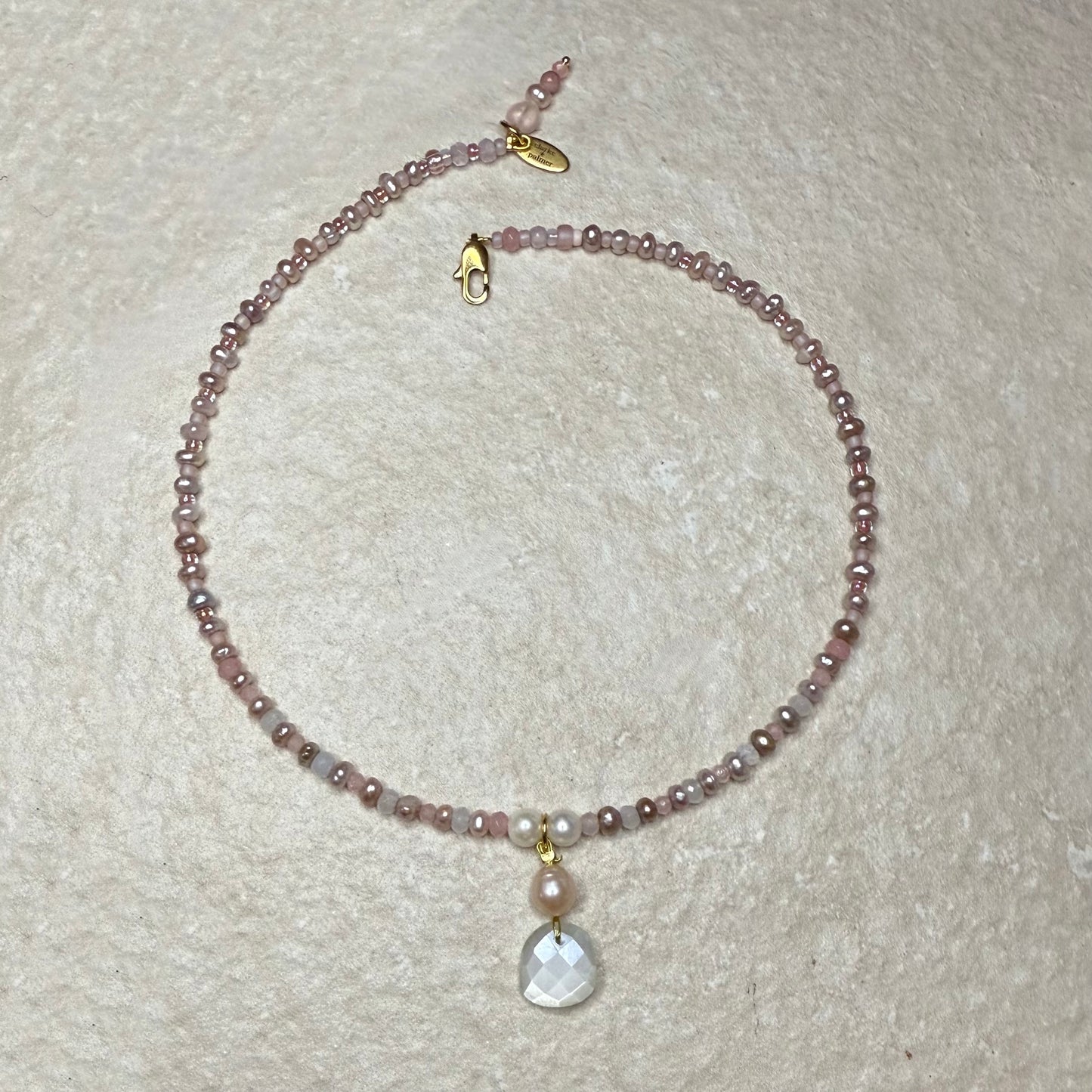 Cloud 9 Moonstone and Pearl Necklace