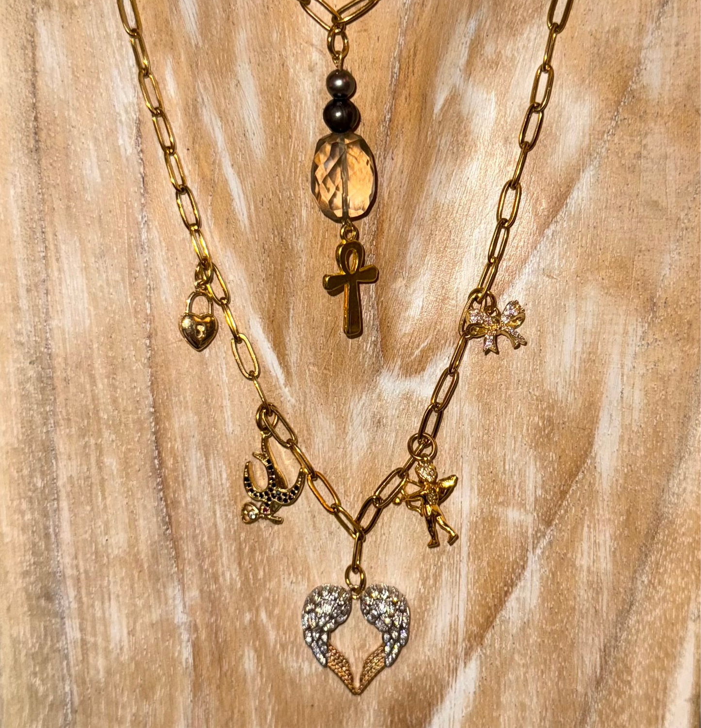 Gold Vermeil Charm Necklace