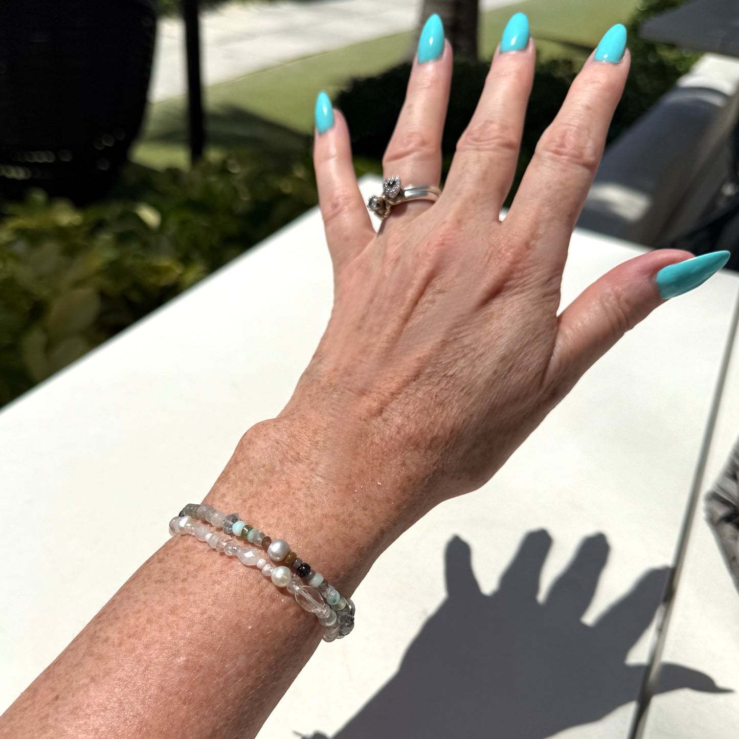 Pearl & Moonstone Charm Bracelet