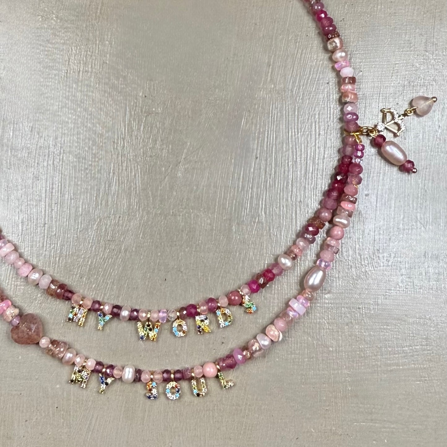 Naked Beach Double Strand Ombré Necklace