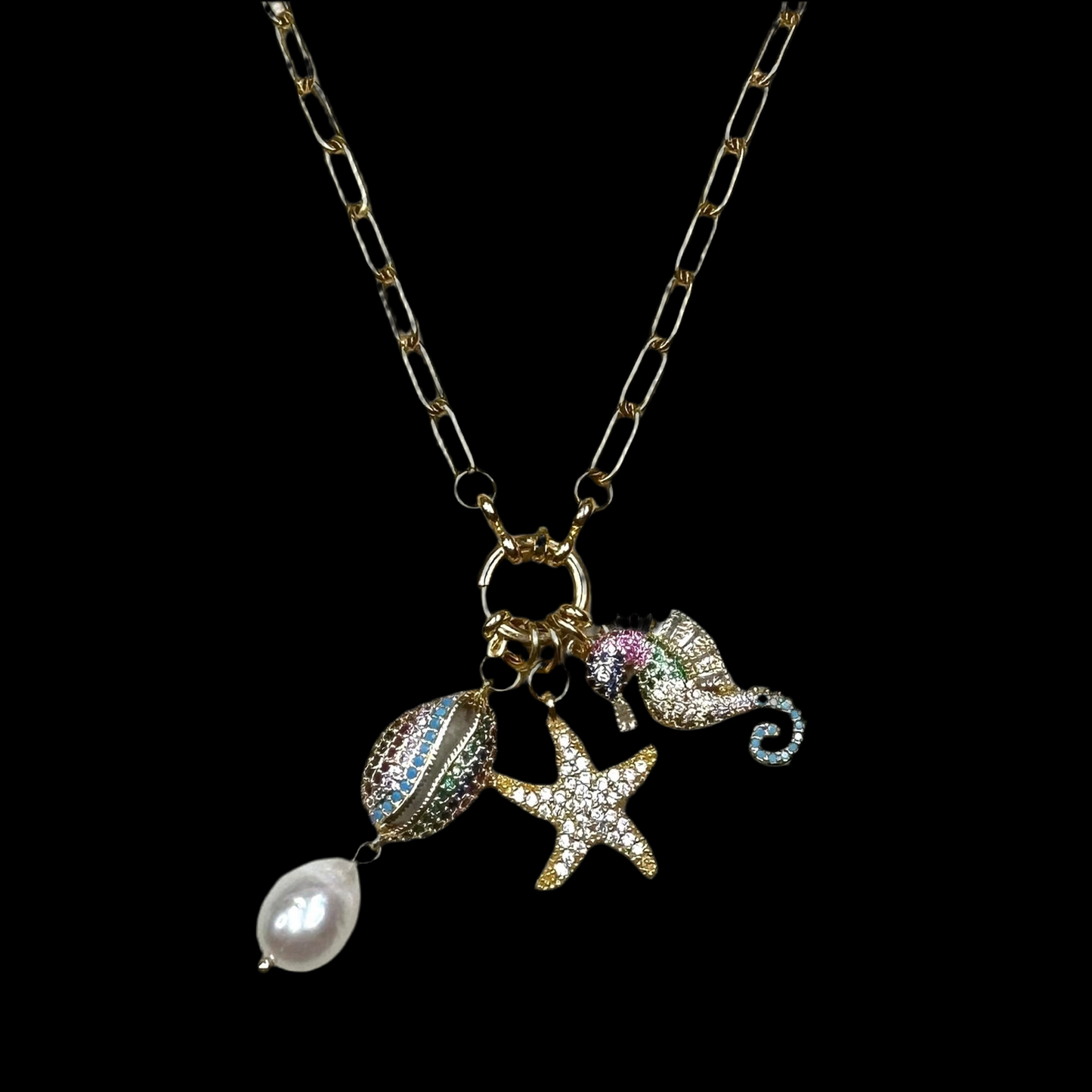 Gold Vermeil Charm Necklace