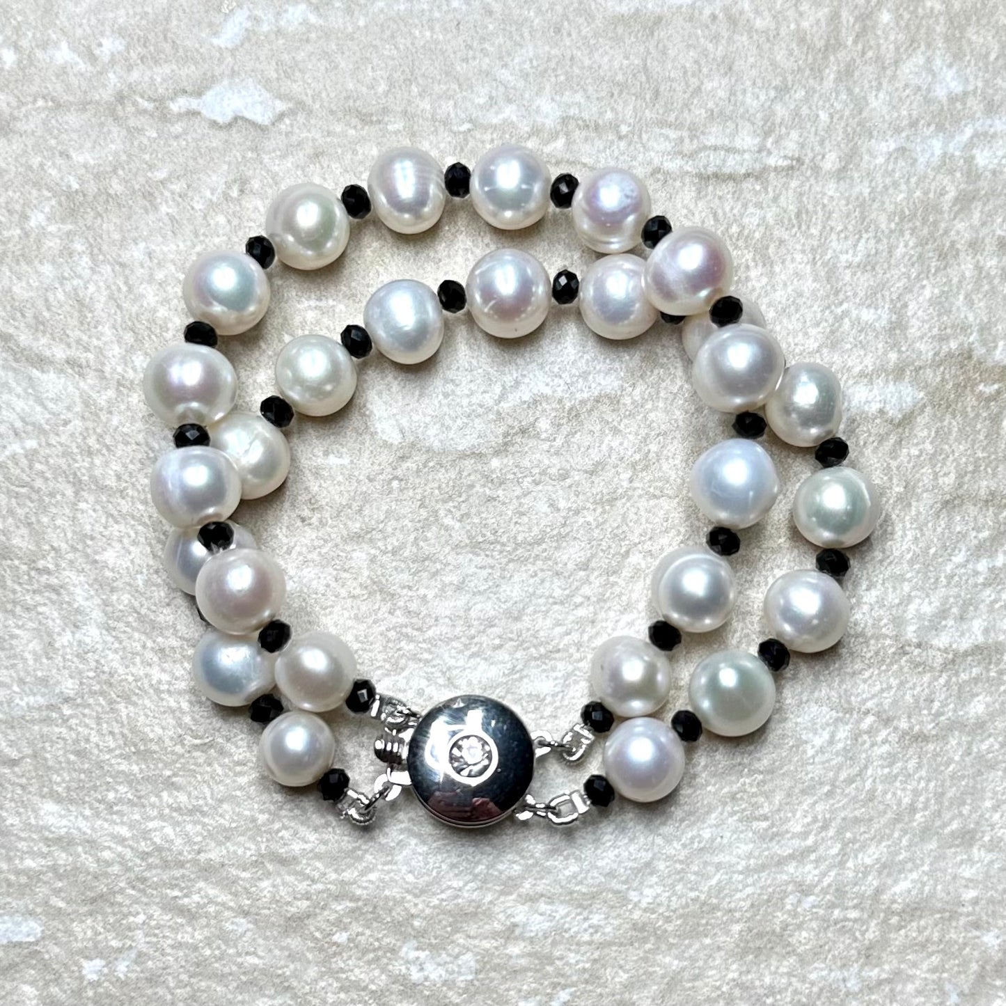 Large Pearl & Spinel Bracelet