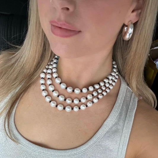 Large Pearl & Spinel Necklace