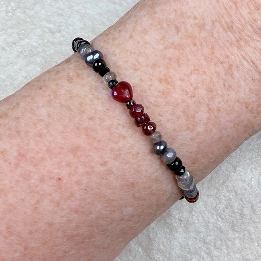Chain of Hope ‘Wear Your Heart’ Heart-Hope Bracelet | Handmade Gemstone Bracelet | CLARKE PALMER