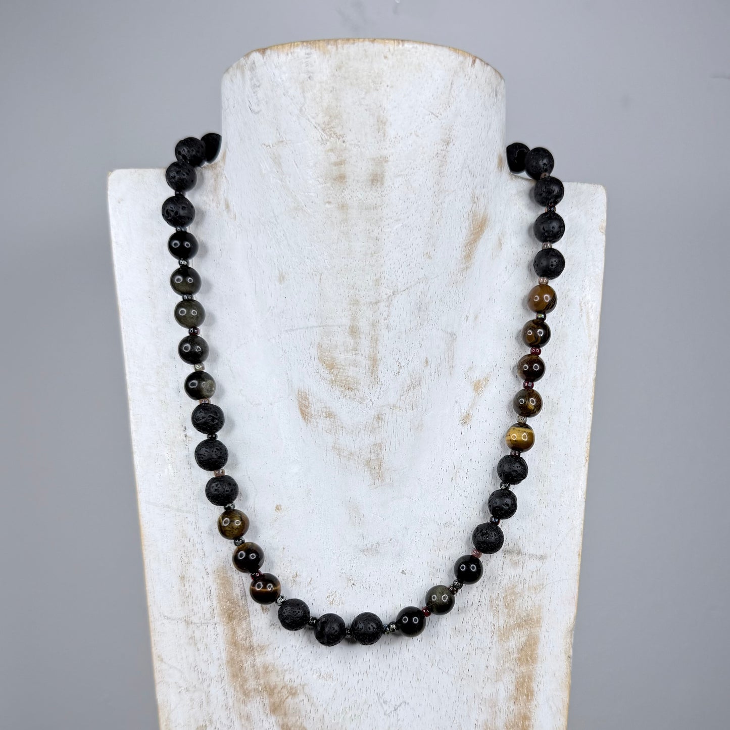 Chakra Energy Necklace | 8mm Natural Stones | Handmade London | Clarke Palmer