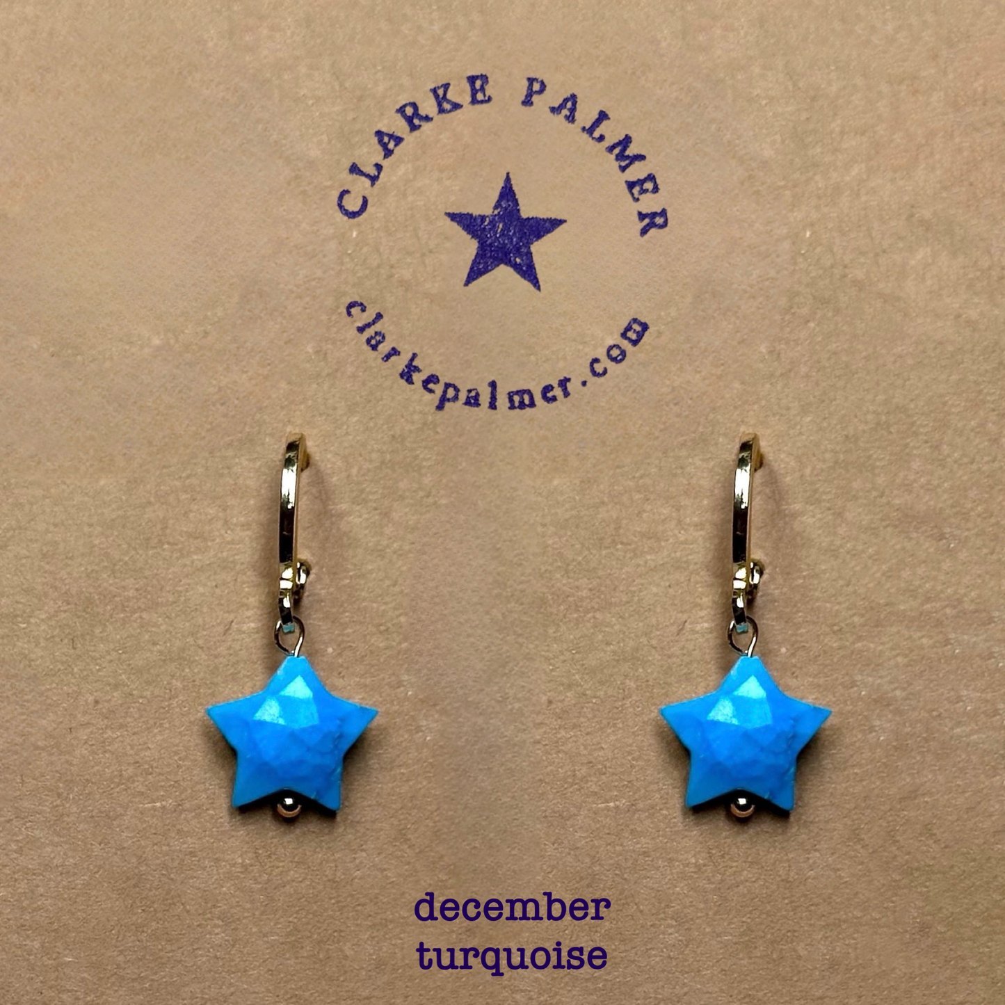 Star Gemstone drop earrings
