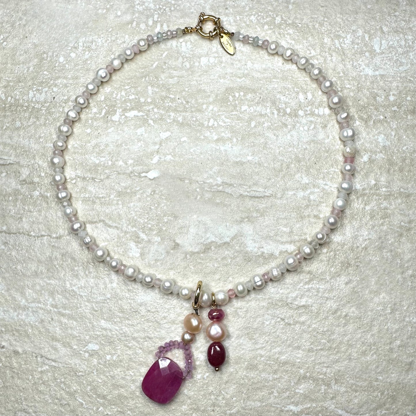 Pearl Charm Pendant Necklace