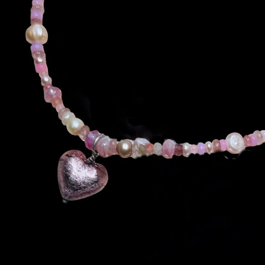 Gemstone & Pearl Handcarved Labradorite Pendant Necklace