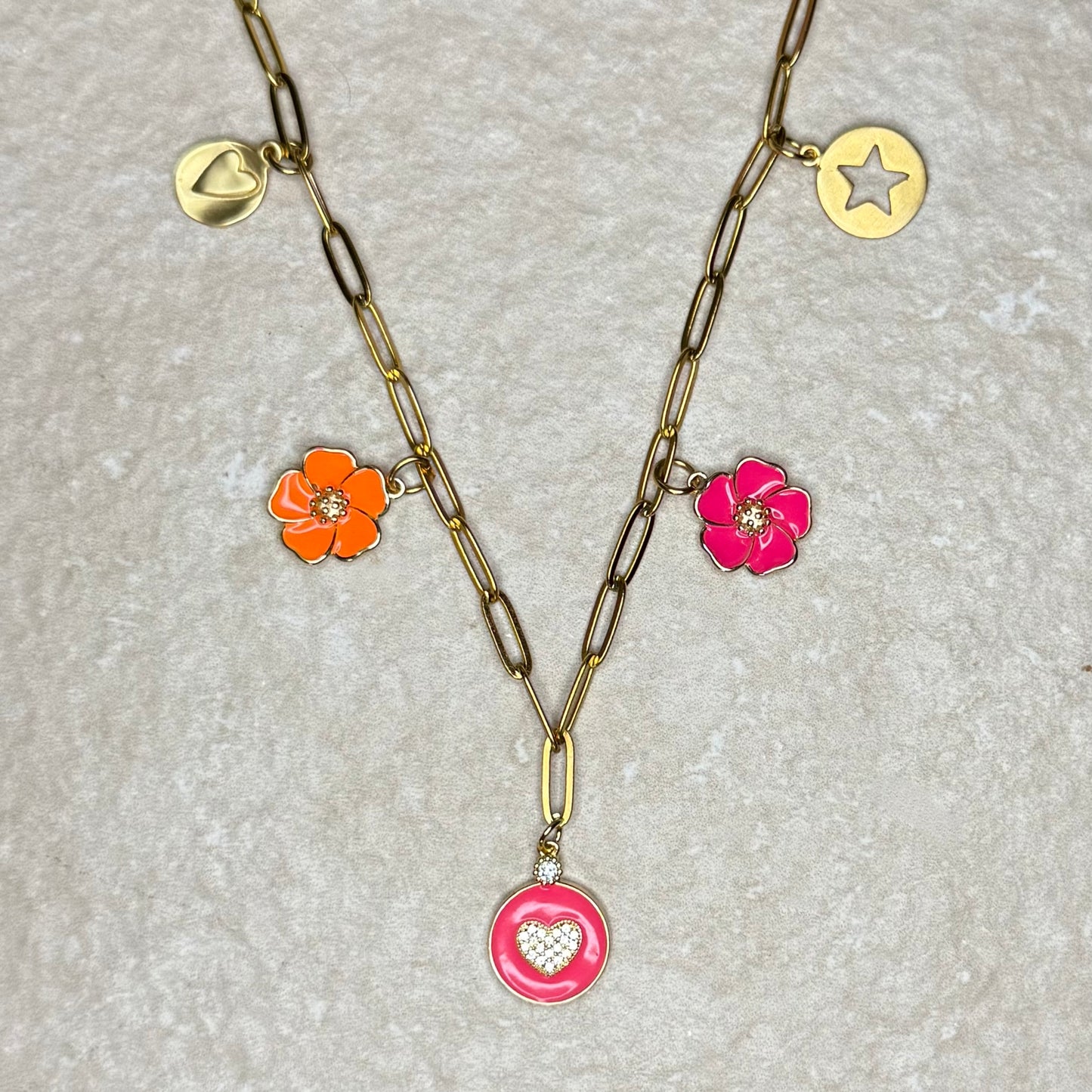 Gold Vermeil Charm Necklace