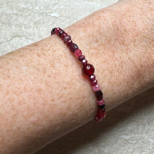 Clarke Palmer Root Chakra Red Gemstone Bracelet