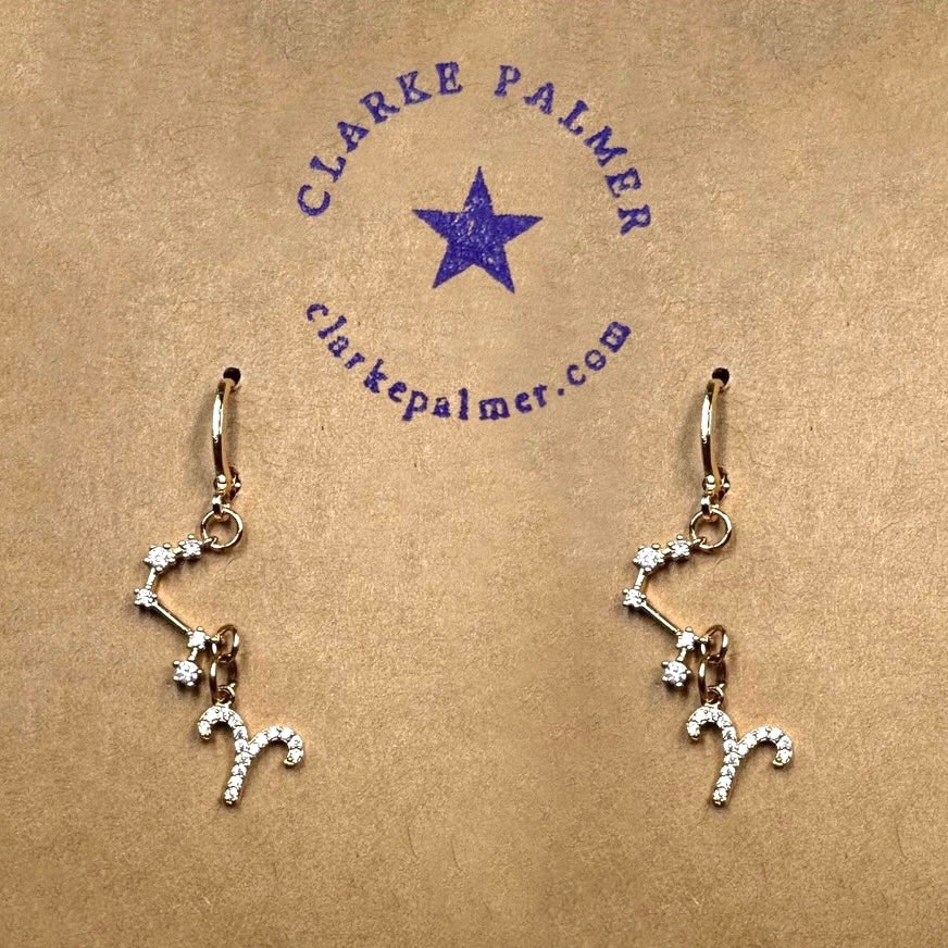 Constellation Horoscope Charm Earrings