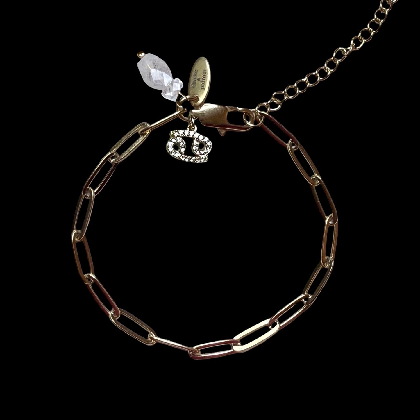 Star Sign & Birthstone Necklace (Gemstone Inlay Edition) | Bracelet & Earring Trio Gold Vermeil Gemstone | CLARKE PALMER