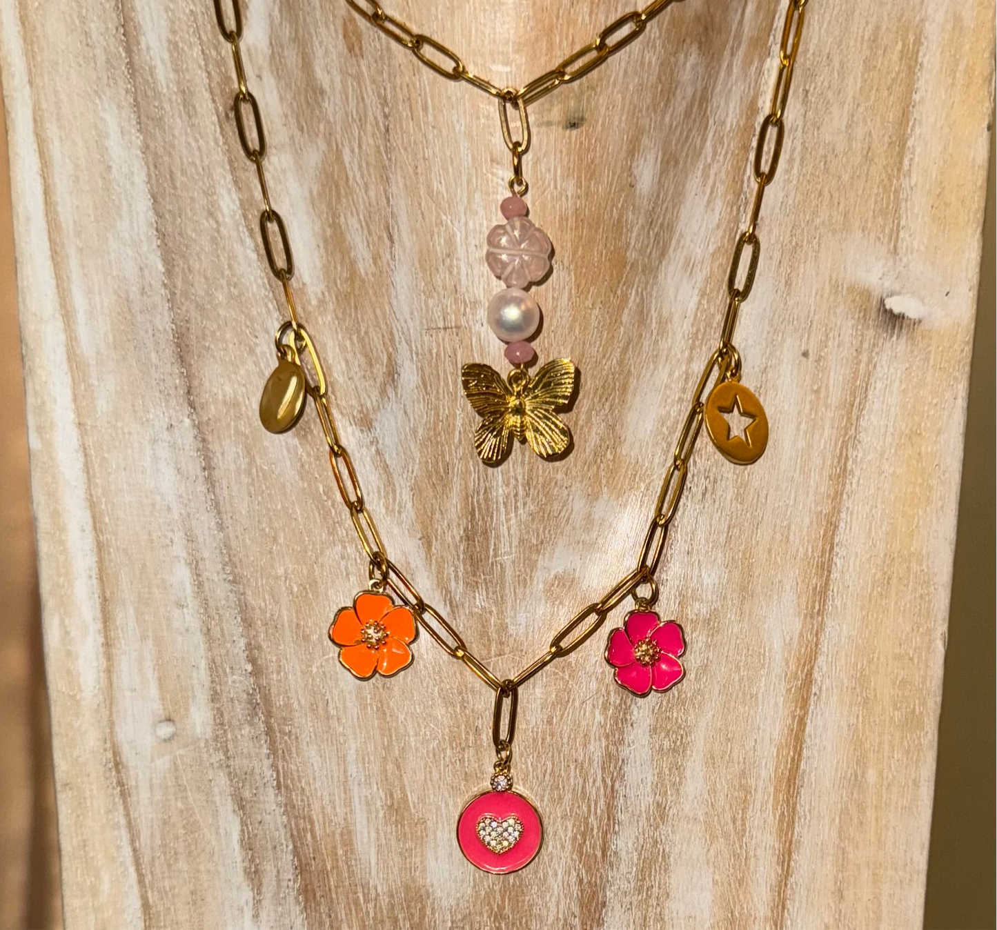 Gold Vermeil Charm Necklace